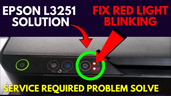 Epson L3251 Red Light Blinking Problem Fix